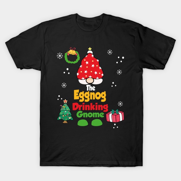 The Drinking Gnome Funny Xmas Family Pajama T-Shirt by JohnRelo